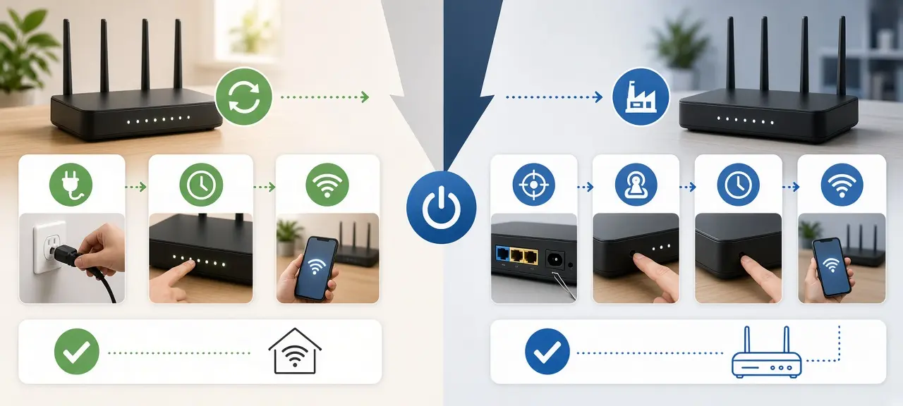 Cách reset modem wifi: phân biệt khởi động lại và reset cứng